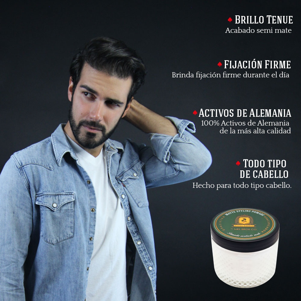 MEL BROS CO. - ROYAL BARBER Hair Styling Pomade - Pomada para estilizar Cabello (4oz / 118 ml, Mate)