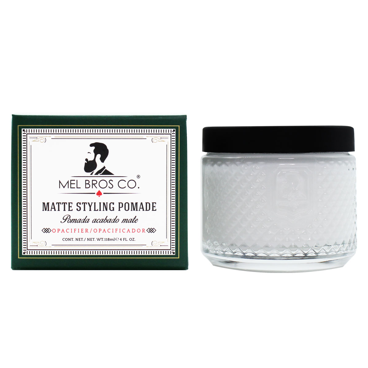 MEL BROS CO. - ROYAL BARBER Hair Styling Pomade - Pomada para estilizar Cabello (4oz / 118 ml, Mate)
