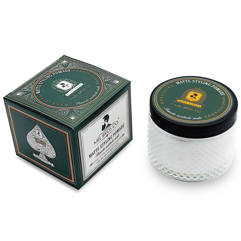 MEL BROS CO. - ROYAL BARBER Hair Styling Pomade - Pomada para estilizar Cabello (4oz / 118 ml, Mate)