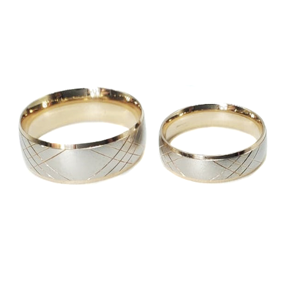 Argollas De Oro Rosa Y Oro Blanco, Terminado Laser 14k