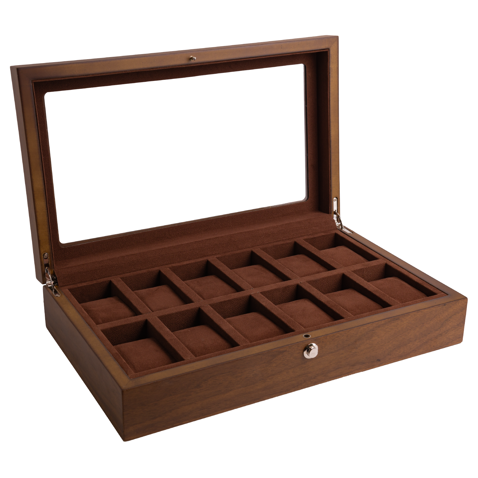 Estuche Caja Exhibidor Para 12 Relojes De Madera Natural Extra