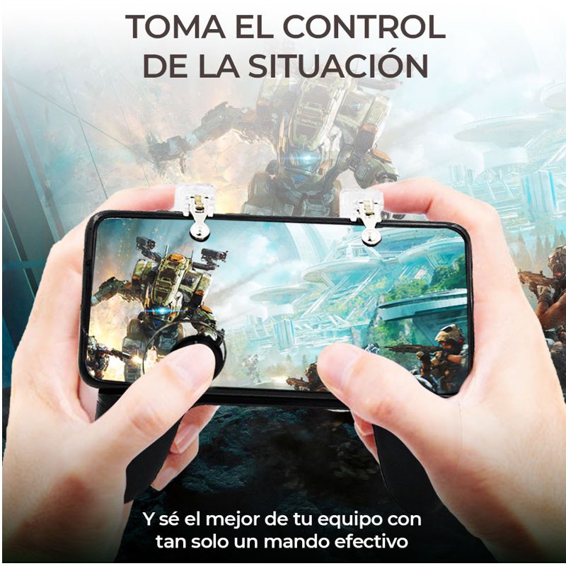 CONTROL GAMEPAD CON POWERBANK Y VENTILADOR PARA CELULAR 2 GATILLOS