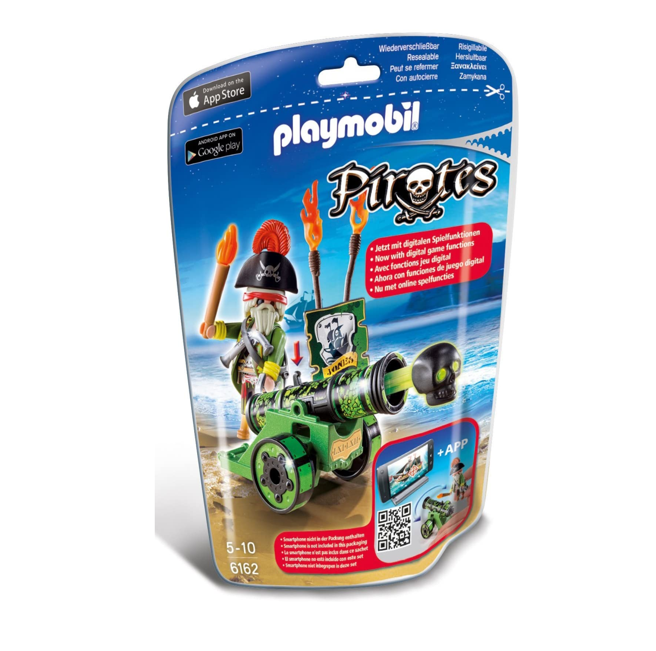 Playmobil 6162 Pirata Con Cañón Verde TB !!