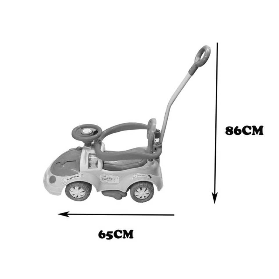 Carrito montable Angelin Baby Musical con barra