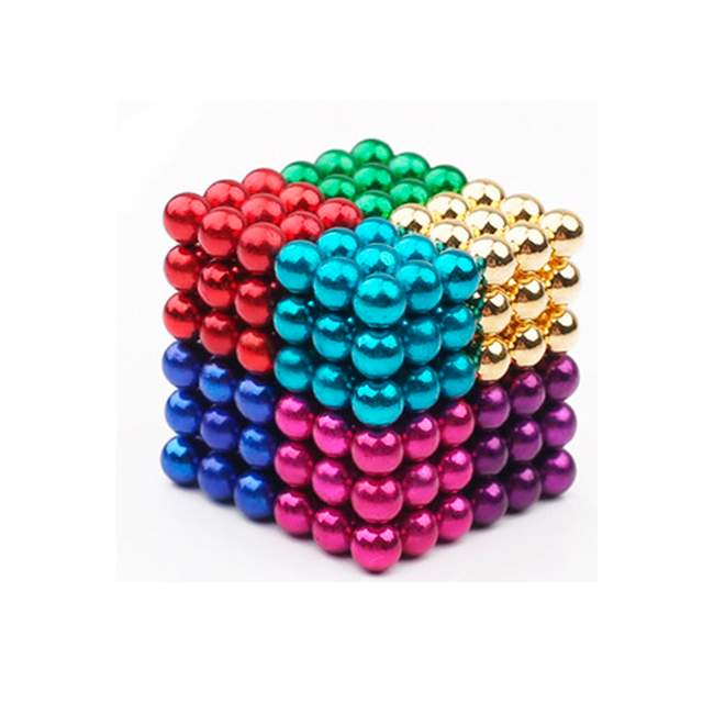 Cubo neodimio imanes Mágico 8 colores 216 esferas magnéticas 5mm