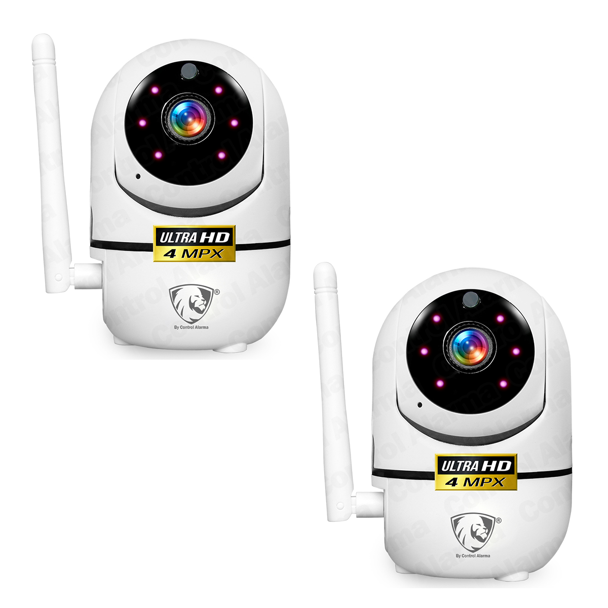 2 Camaras Seguridad Wifi Ip Ultra Hd 4 MPX Visión Nocturna Nube Vigilancia