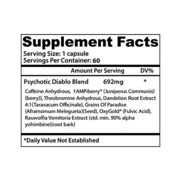 PSYCHOTIC DIABLO 60 CAPS INSANE LABZ
