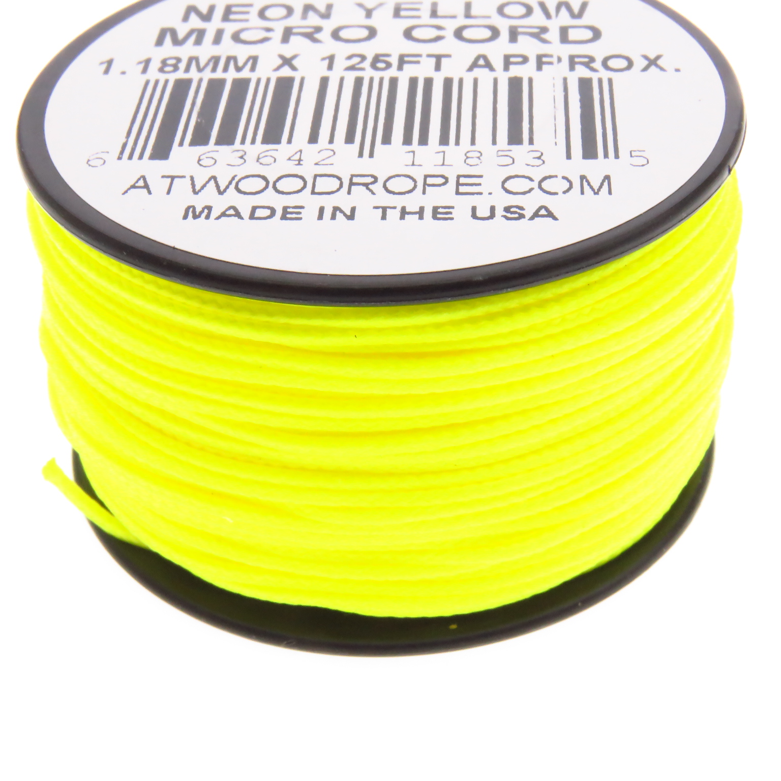 Rg1285 Rollo Parachute Cord Paracord Micro Cord Amarillo Neon