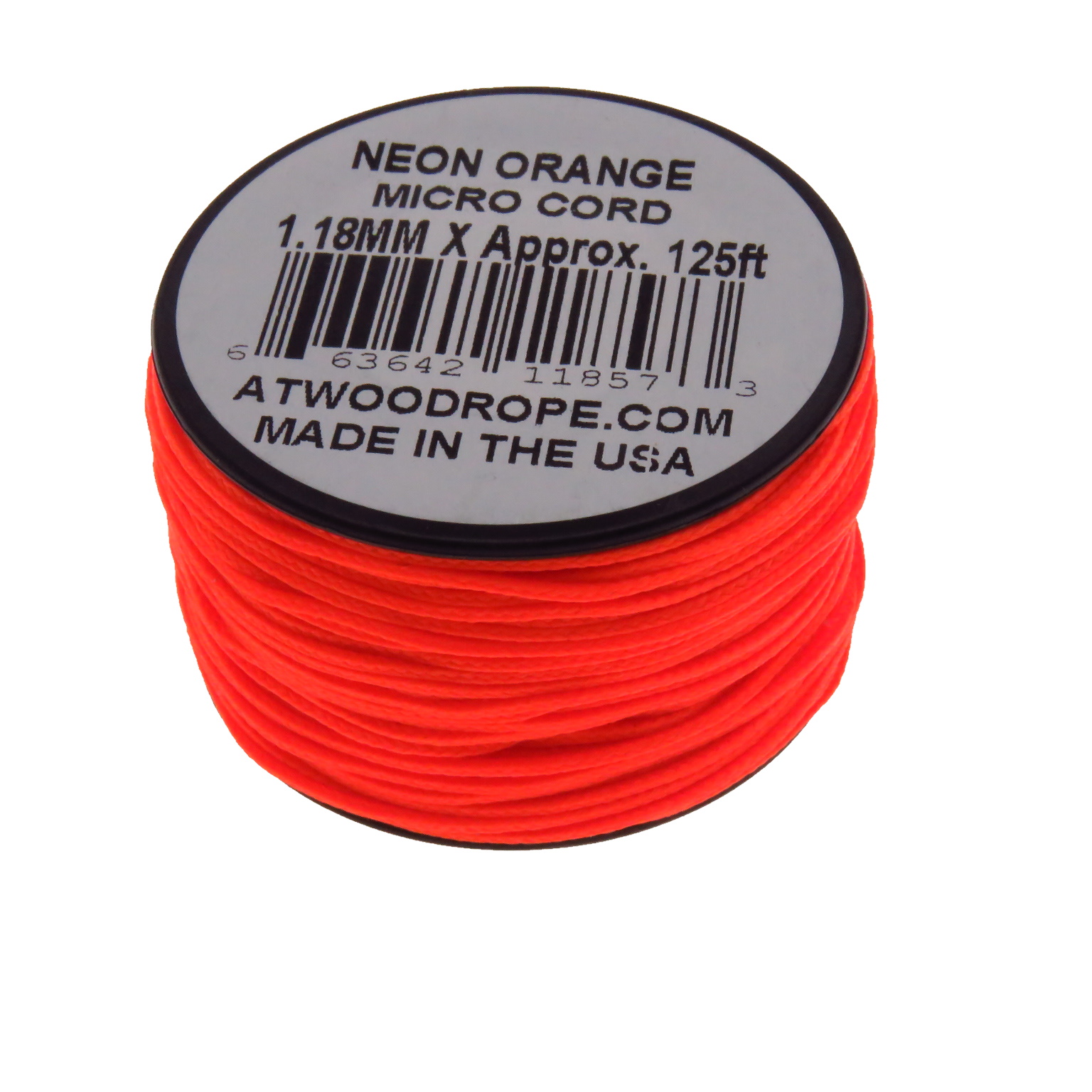 Rg1283 Rollo Parachute Cord Paracord Micro Cord Naranja Neon.