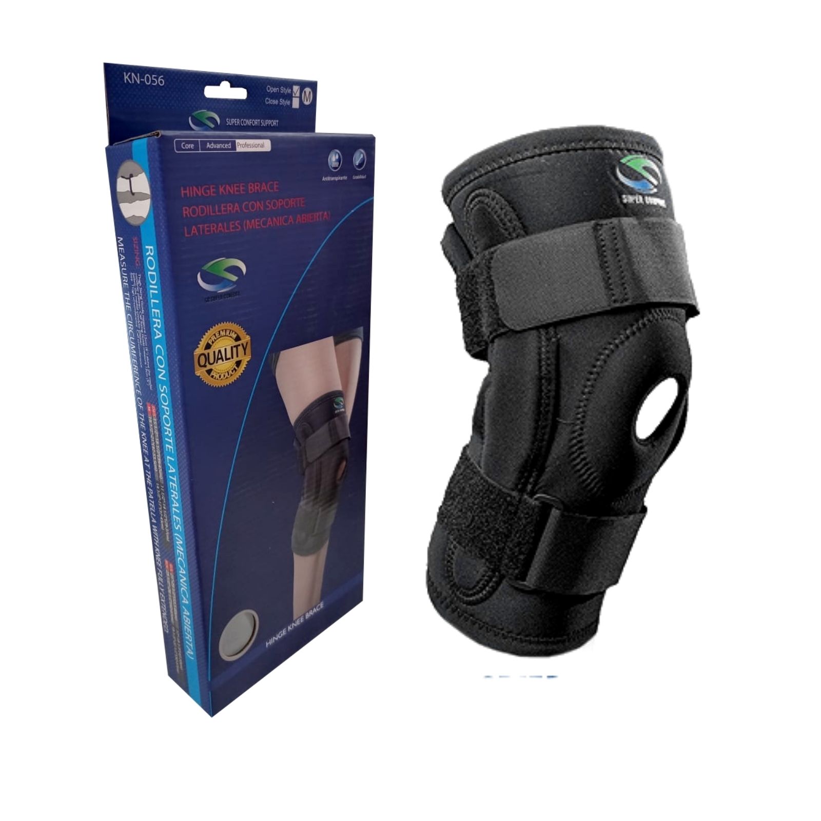 Rodillera Mecanica Abierta Con Varilla Laterales