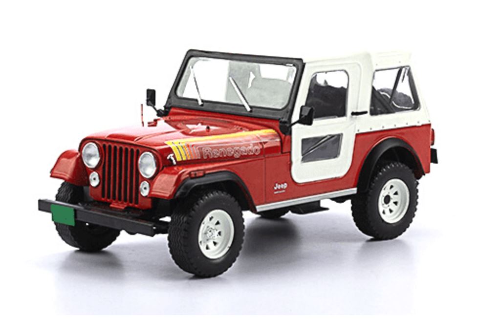 Jeep CJ-7 Renegado año 1981, Auto de Metal a escala 1:24 Edición Limitada