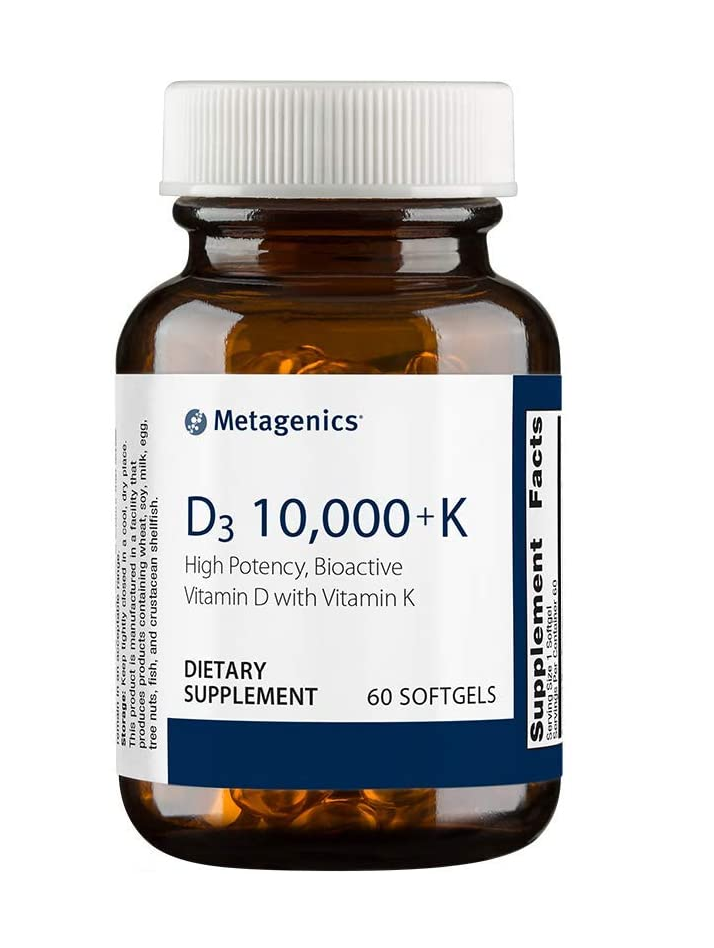 Suplemento de vitamina D -10,000 UI de 60 capsulas 0.01 Onzas