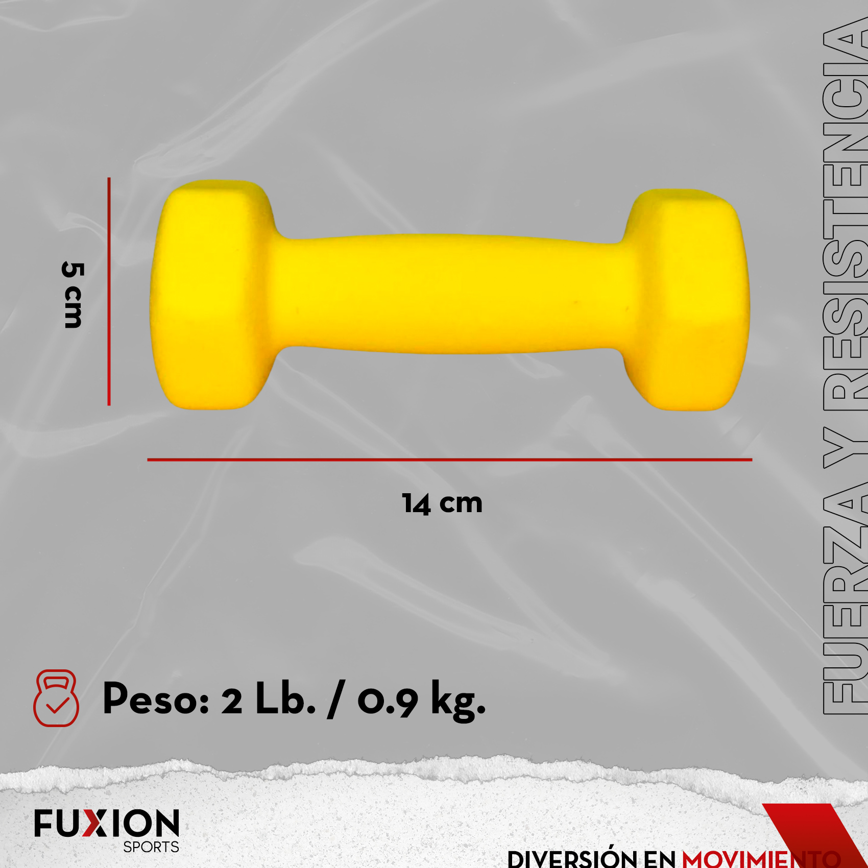 Par De Mancuernas Hexagonales Neopreno 2 Lb 0.9 Kg Amarillo set 2 2lb