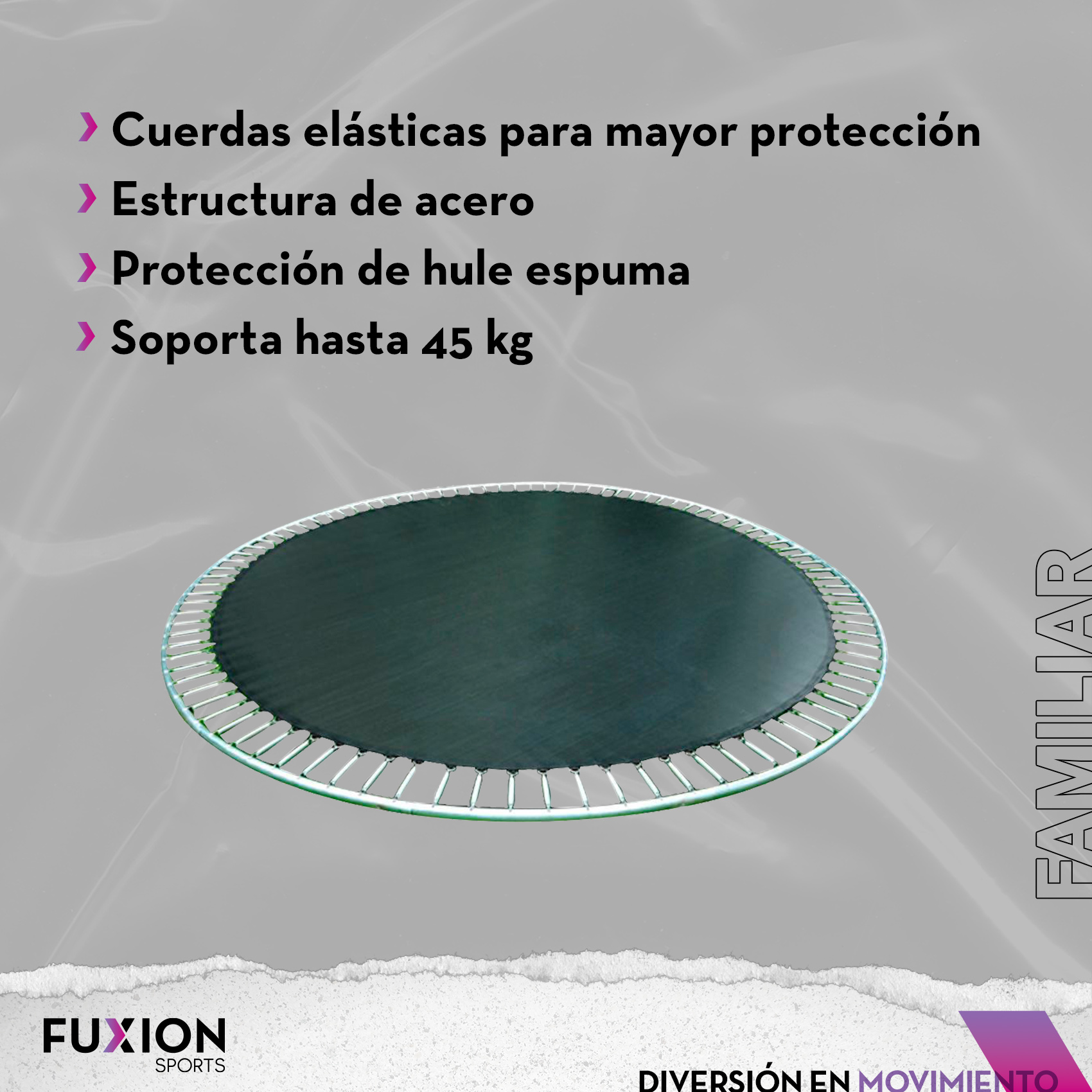 Trampolín Brincolín 55 pulgadas Fuxion Sports, 30 Cuerdas Rojo unitalla