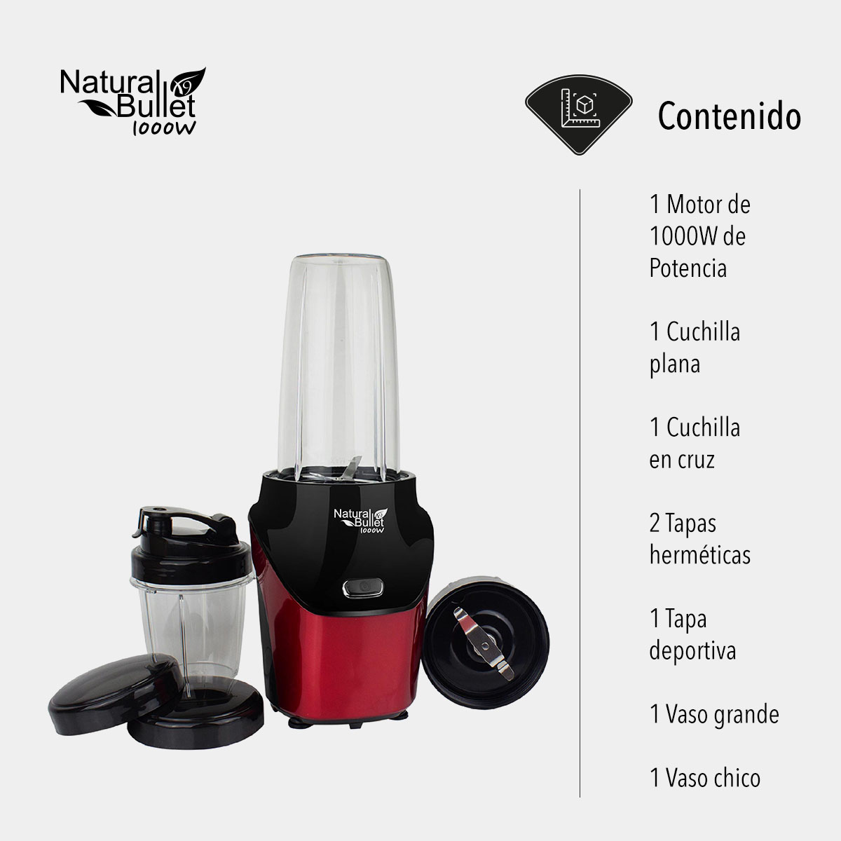 Licuadora Nutri Procesador Natural Bullet Extractor 1000W