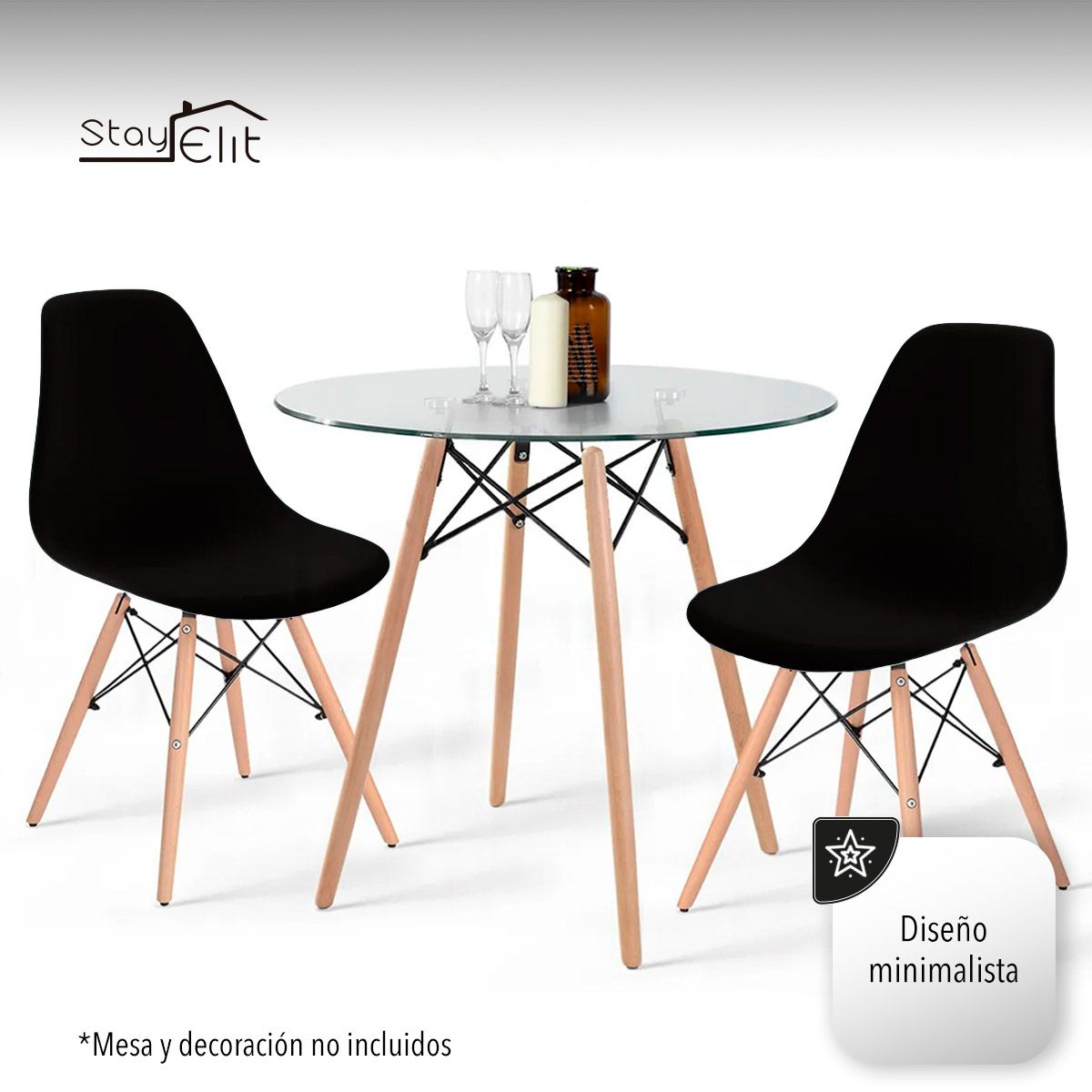 Set de 4 Sillas Tipo Eames Minimalistas Colores Hogar Oficina NG