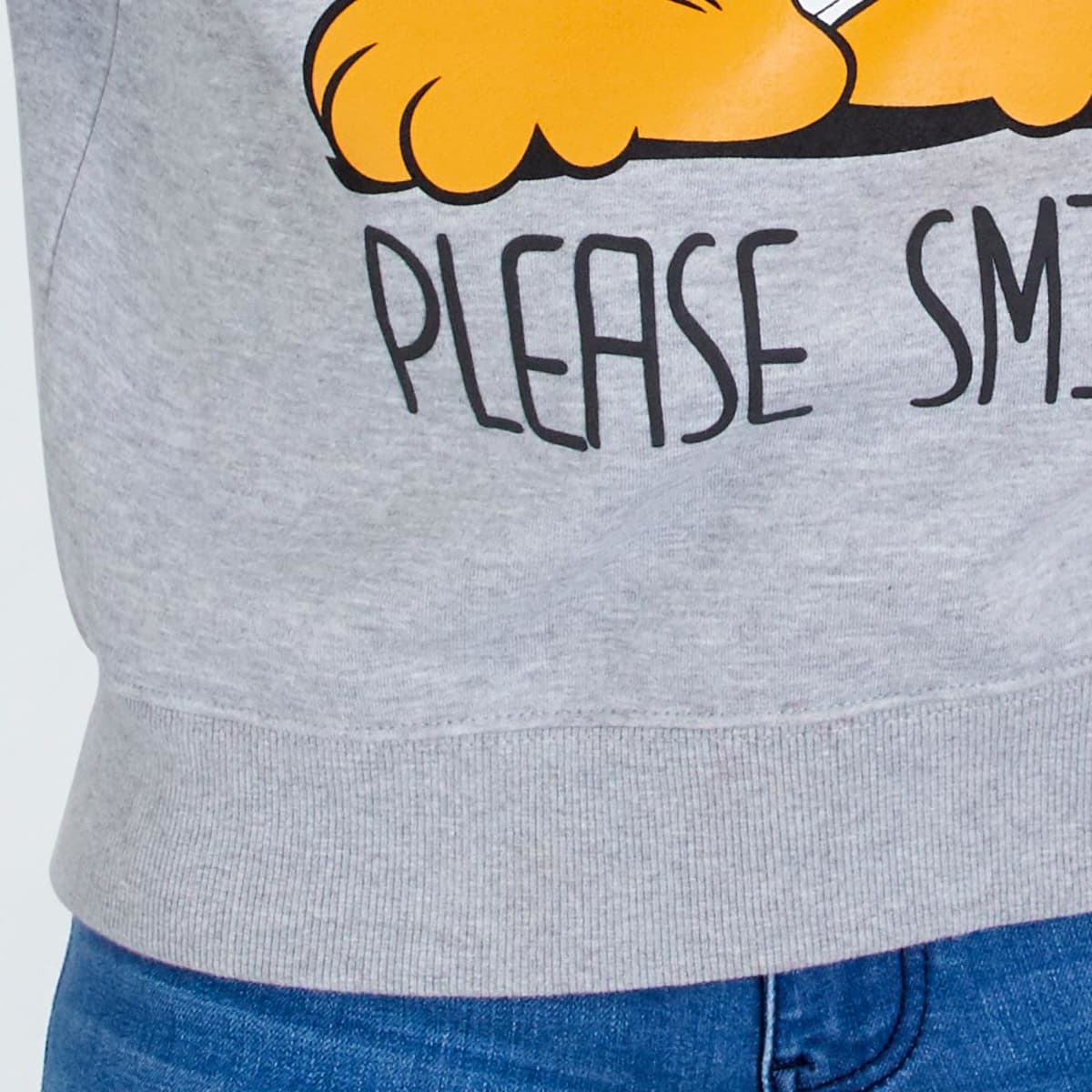 Sudadera para hombre, color gris, de Garfield, ligera y práctica, mod. 1009832