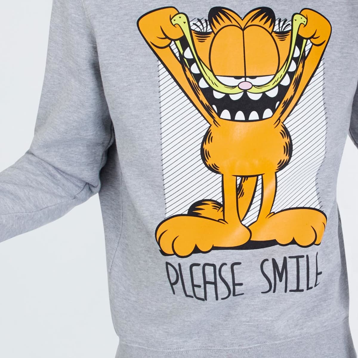 Sudadera para hombre, color gris, de Garfield, ligera y práctica, mod. 1009832