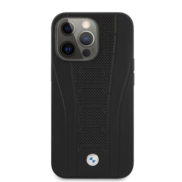 Case Funda BMW Piel Grabada Negro Iphone 13 Pro Max