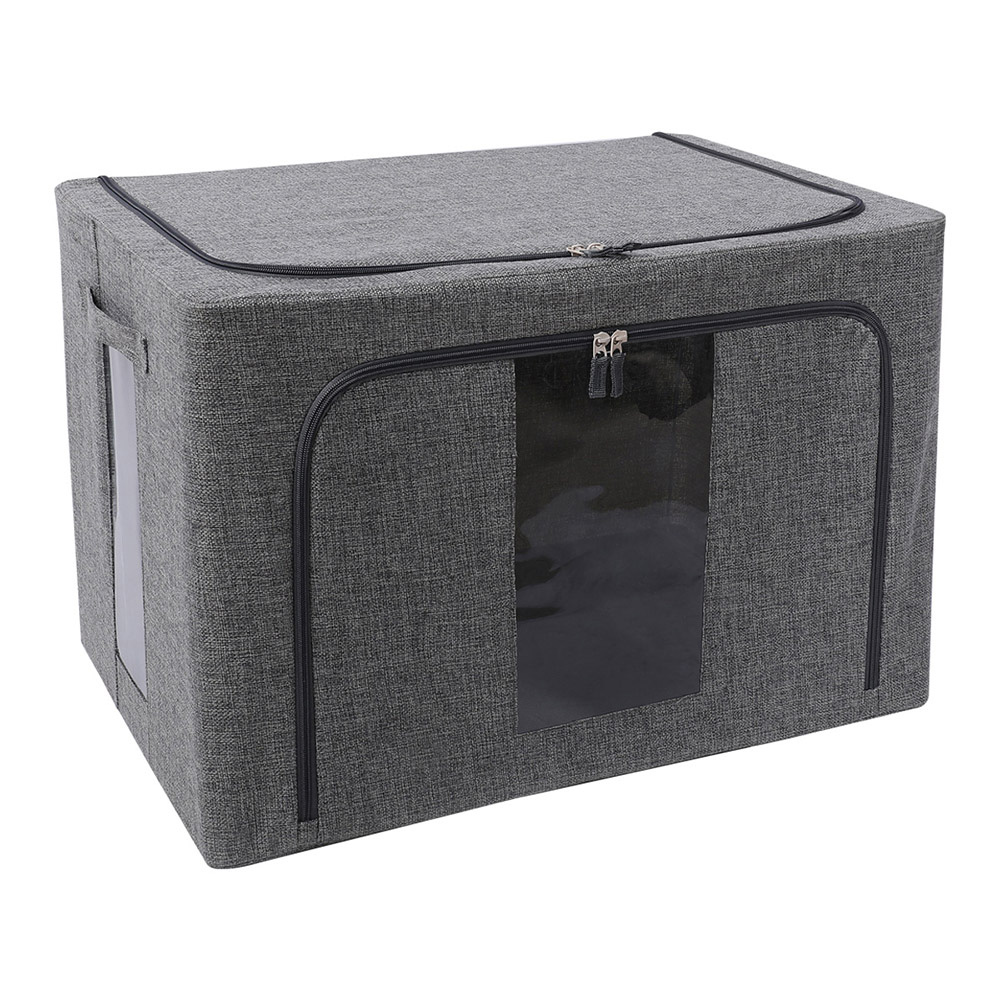 Caja Flexible de Almacenamiento Para Blancos , Set 2 piezas, Color Gris