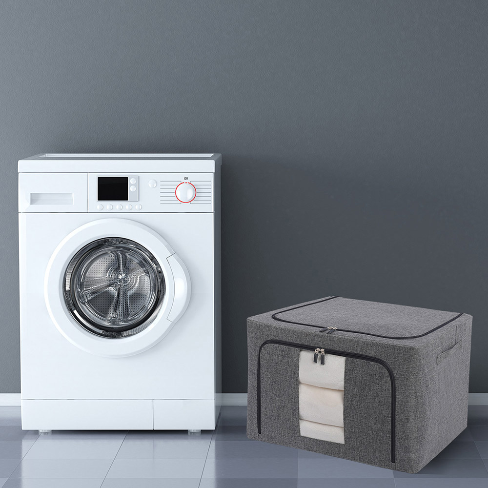 Caja Flexible de Almacenamiento Para Blancos , Set 2 piezas, Color Gris