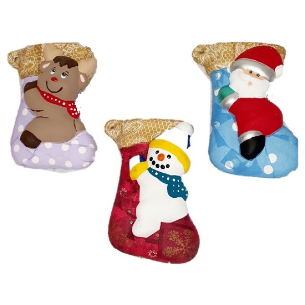 KIT de botas navideñas chicas 3 piezas