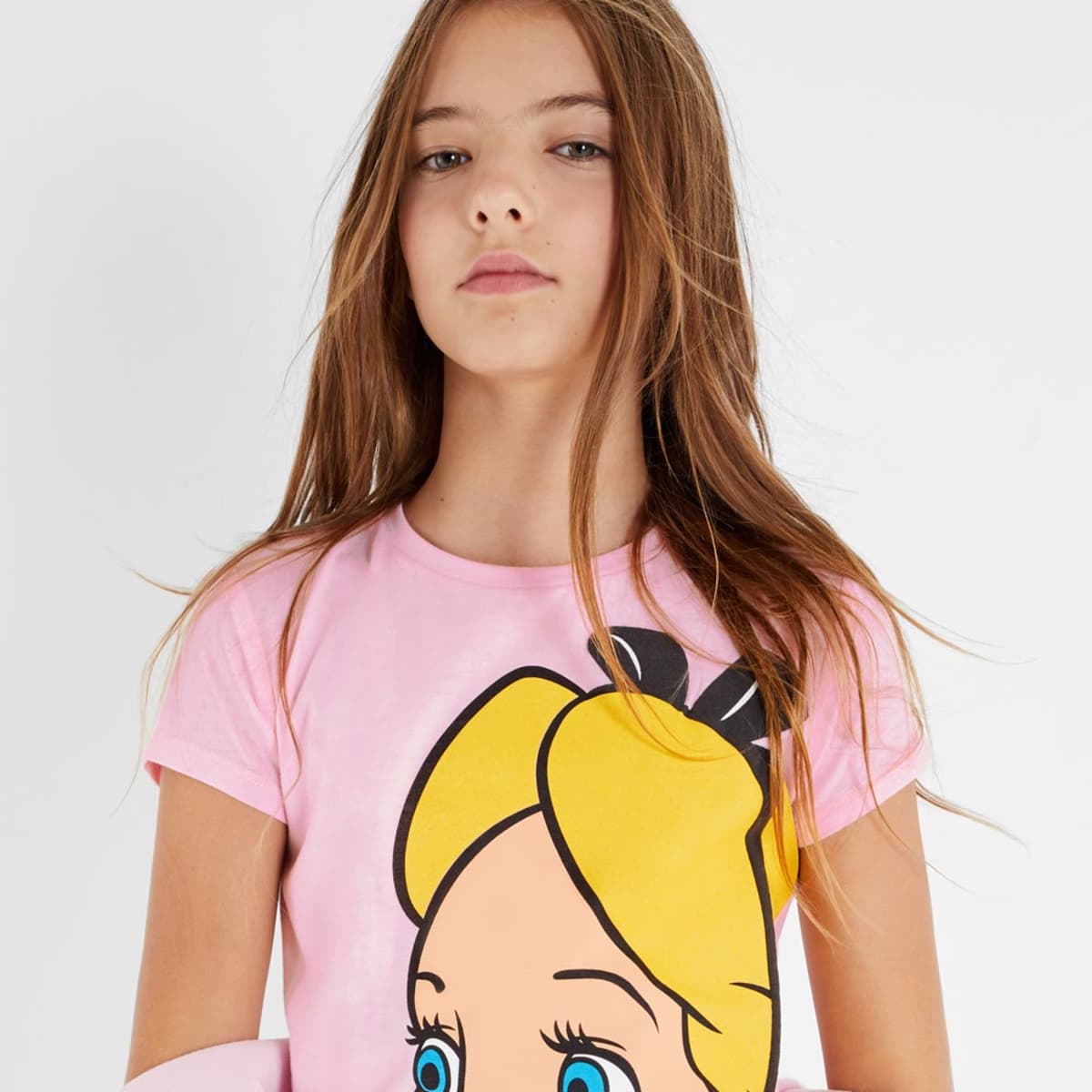 Playera para niña, de Disney, color rosa, con Alicia, la del País de las Maravillas, mod. 1010543