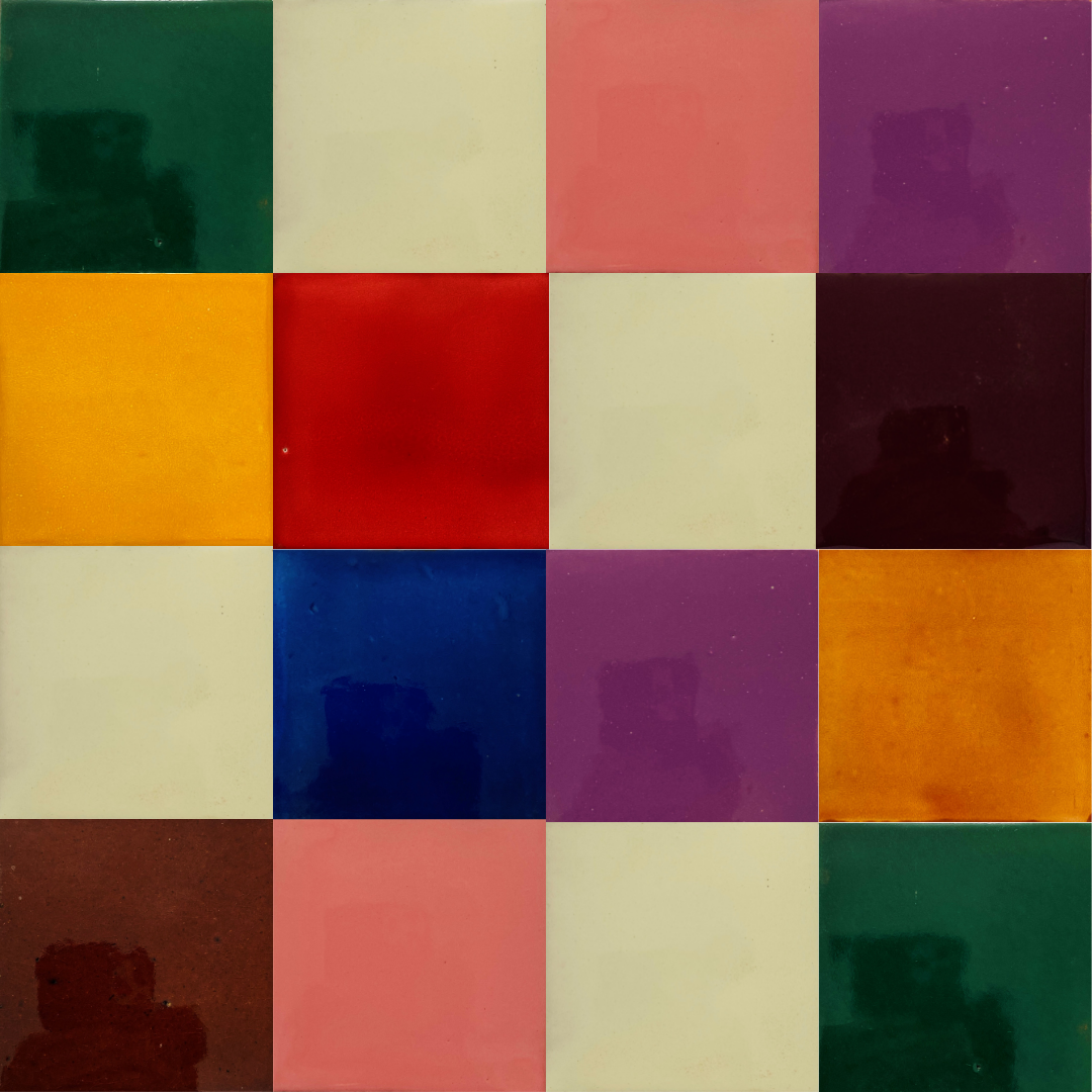 AZULEJOS DECORADO DE TALAVERA VIBRALTA CAJA 90 PZAS 10X10CM DOLORES HIDALGO