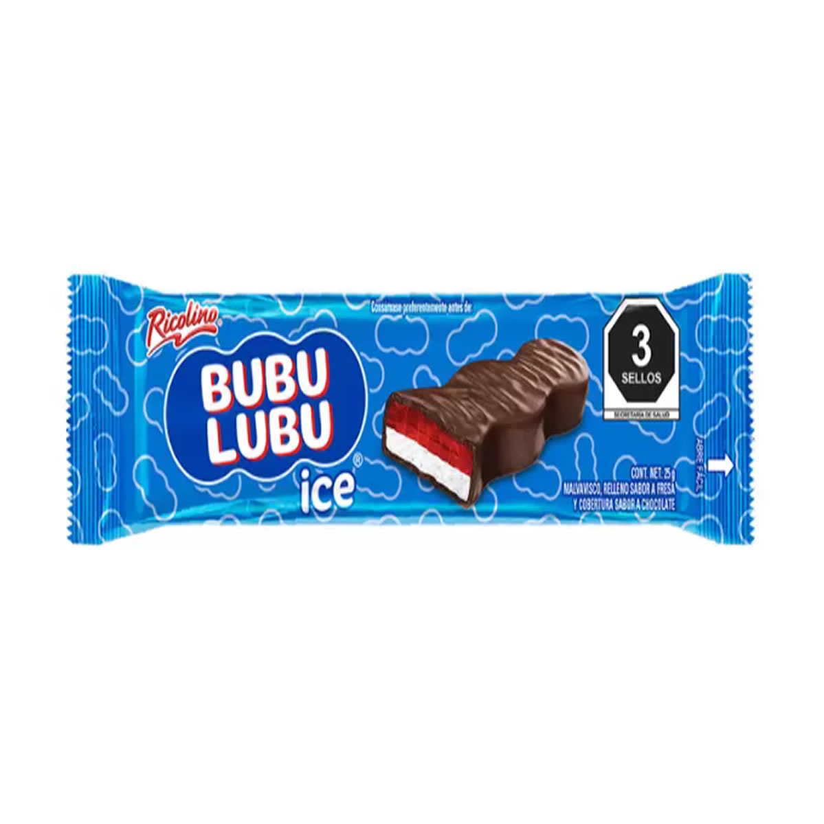 Bubulubu Malvavisco Relleno y Cubierto con Chocolate 36 pzas