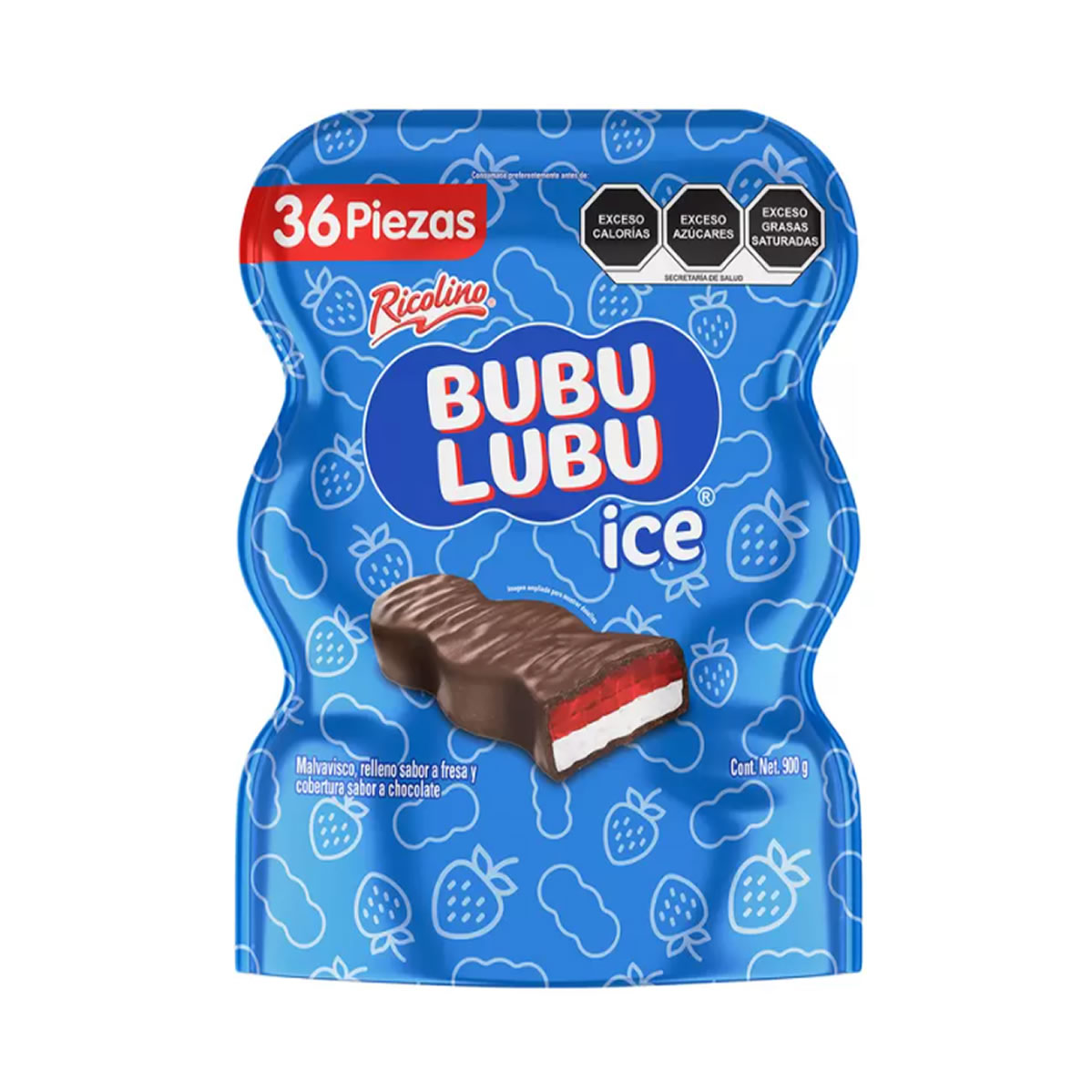 Bubulubu Malvavisco Relleno y Cubierto con Chocolate 36 pzas