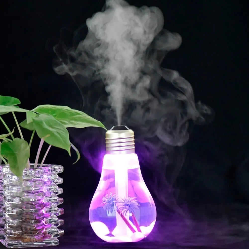 Difusor Aromaterapia Humidificador Foco Palmera Luz Led