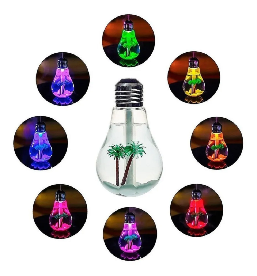 Difusor Aromaterapia Humidificador Foco Palmera Luz Led