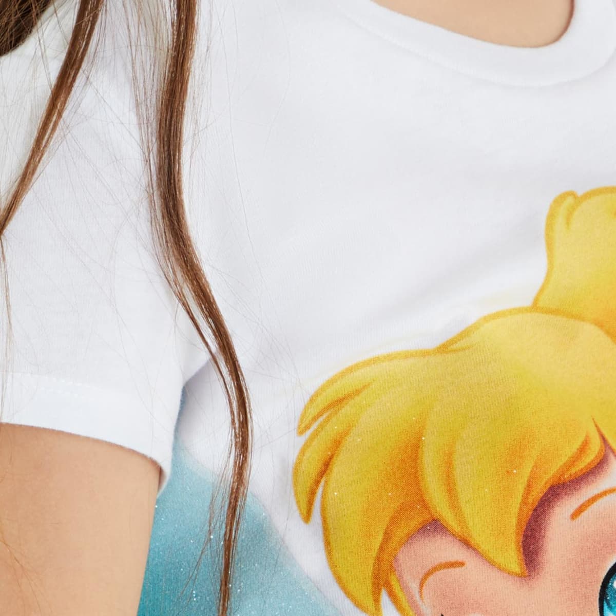 Playera para niña, de Disney, color blanco, con Tinker Bell (Campanita), mod. 1010550