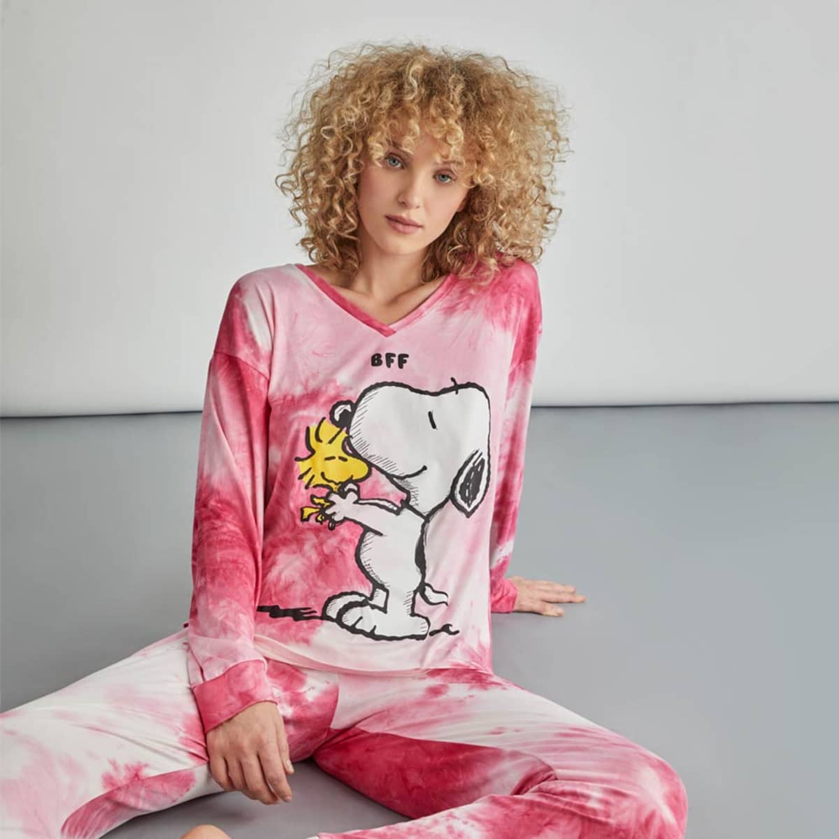 Pijama para dormir para mujer, marca Peanuts (Snoopy), multicolor, mod. 1011009