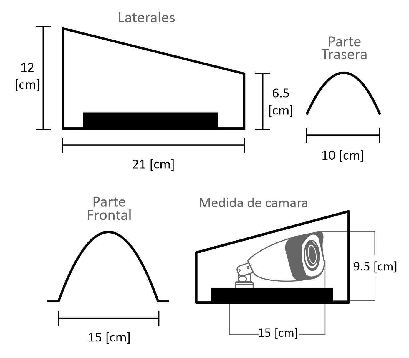 Protección Tipo Cono Lámina Para Cámara De Vigilancia LINES