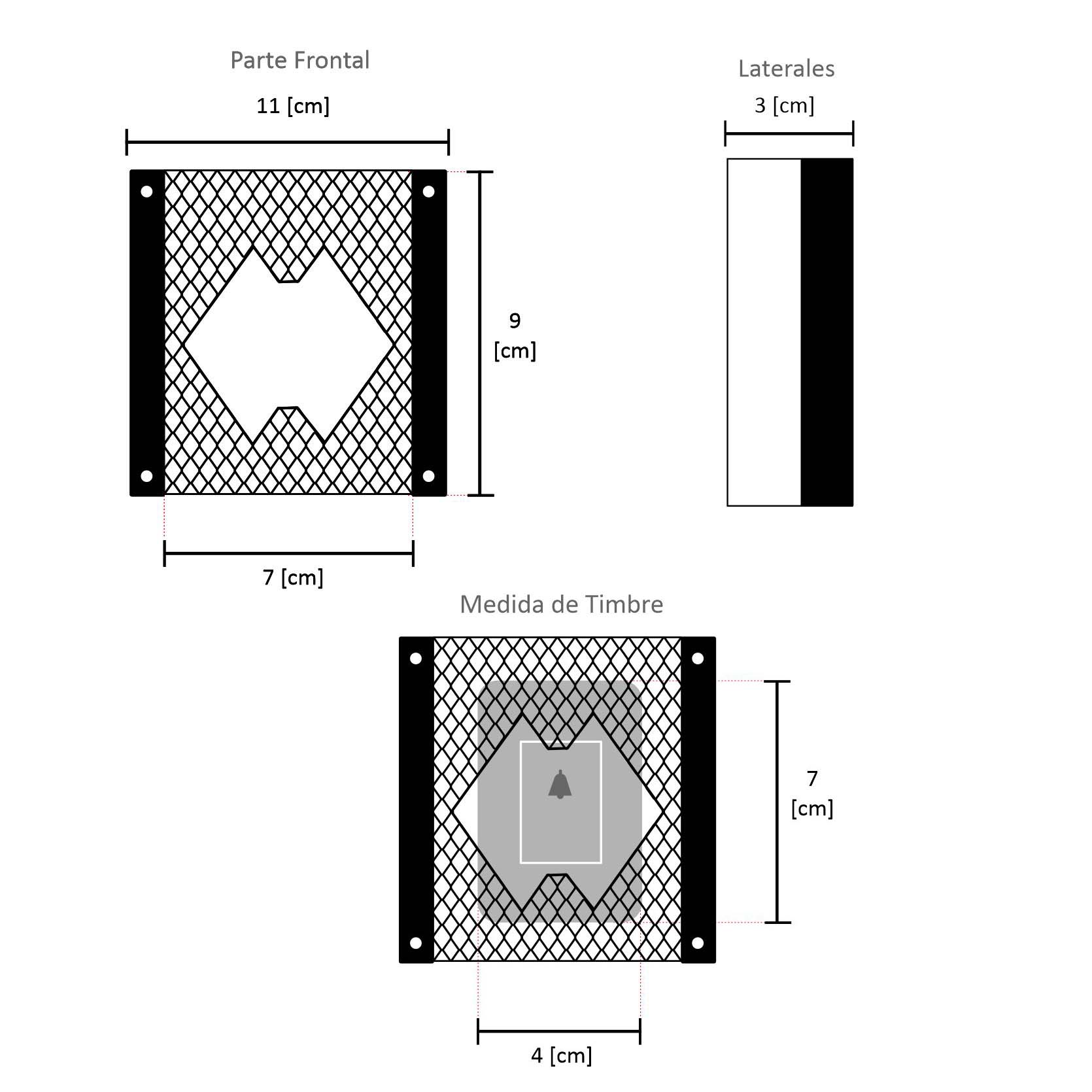 Protección Antivandálica Para Timbre De Acceso LINES