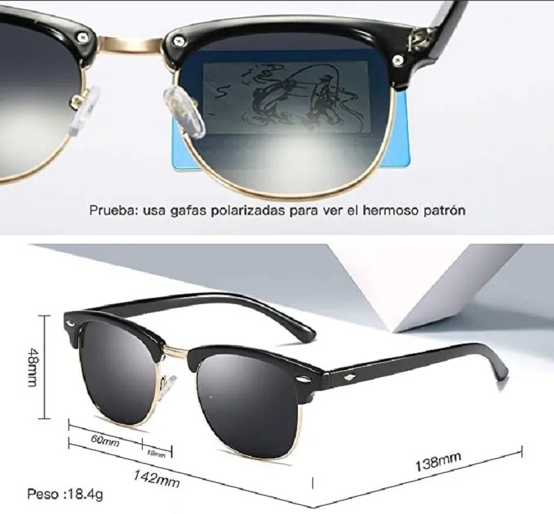 Gafas De Sol Polarizadas Semi Sin Montura Mujeres