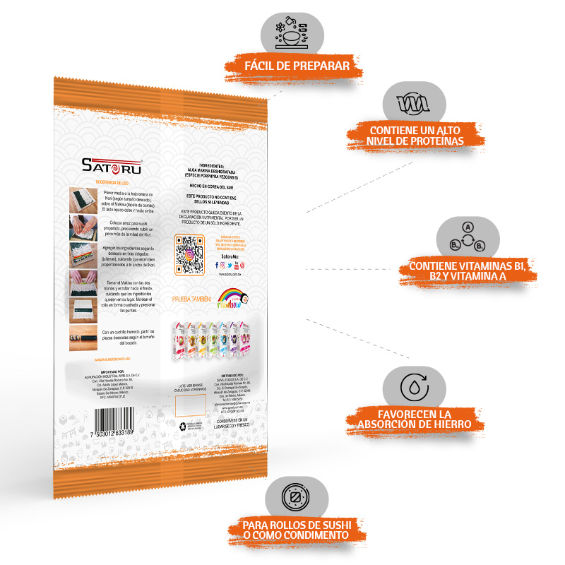 Alga Nori 10 Hojas SATORU