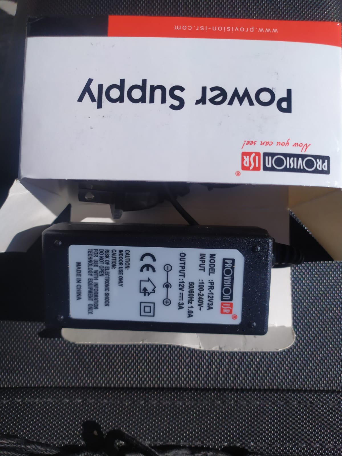 FUENTE DE PODER INDIVIDUAL PROVISION 12 VOLTS 3 AMPERES PR-AV3 ENERGIA CAMARAS DVR CABLE SEGURIDAD