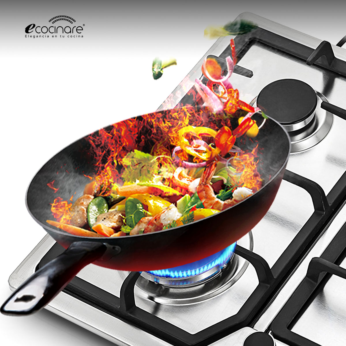 Parrilla A Gas Lp y Gas Natural Plateada Acero Inoxidable 5 Quemadores 120v