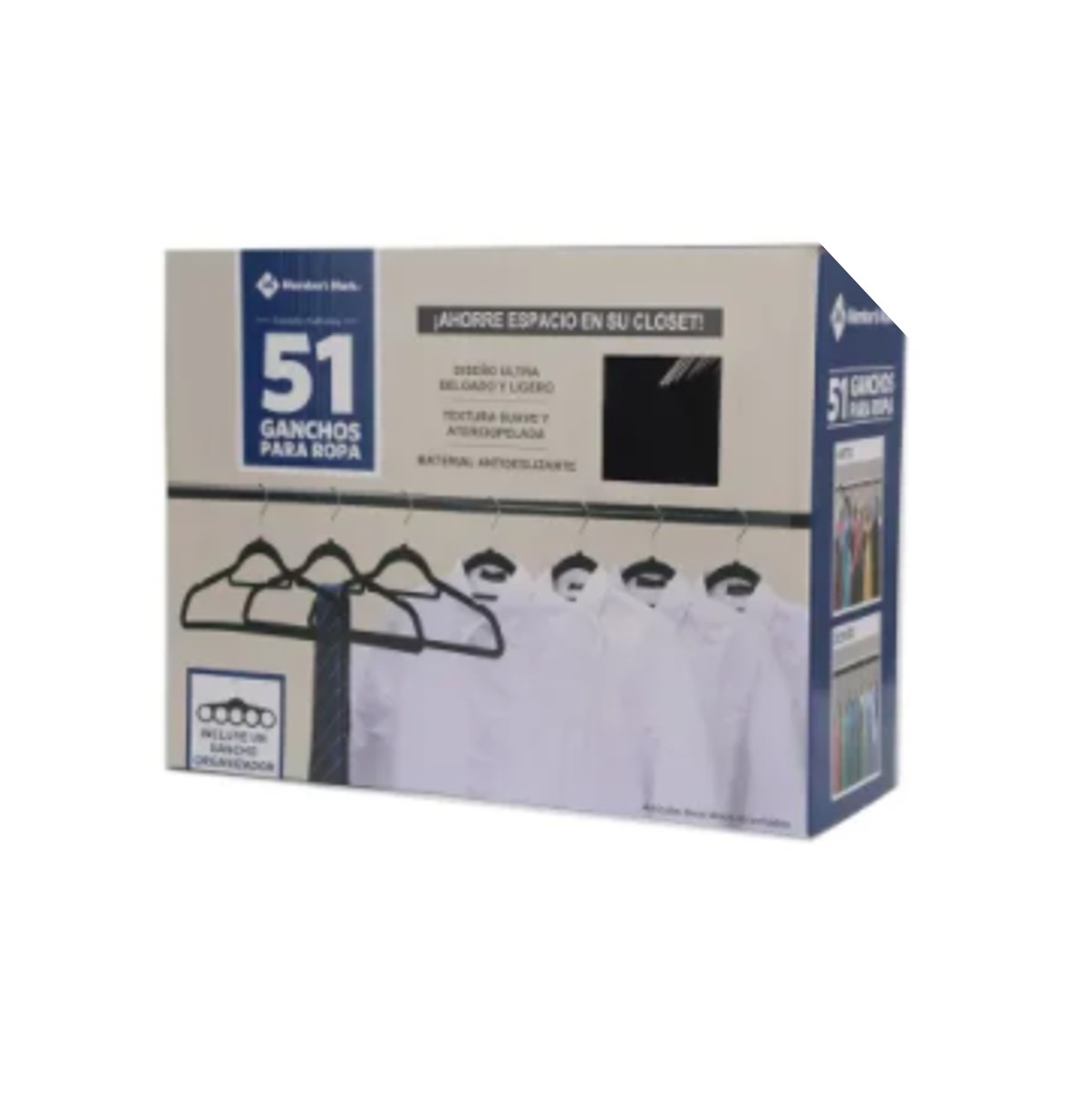 Ganchos Member's Mark Negros 51 Pzas