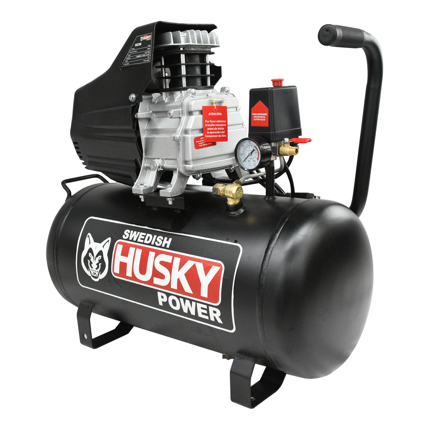 COMPRESOR DE AIRE SWEDISH HUSKY POWER 50 LITROS 3.5 HP NEGRO - HKC50N