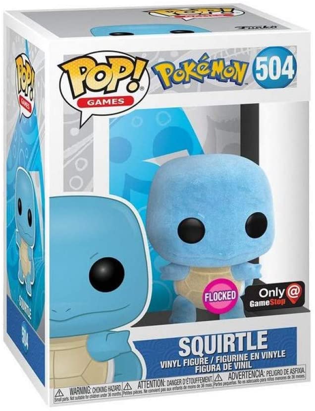 POP! Funko Box Pokemon Flocked Pikachu 353 y Flocked Squirtle 504