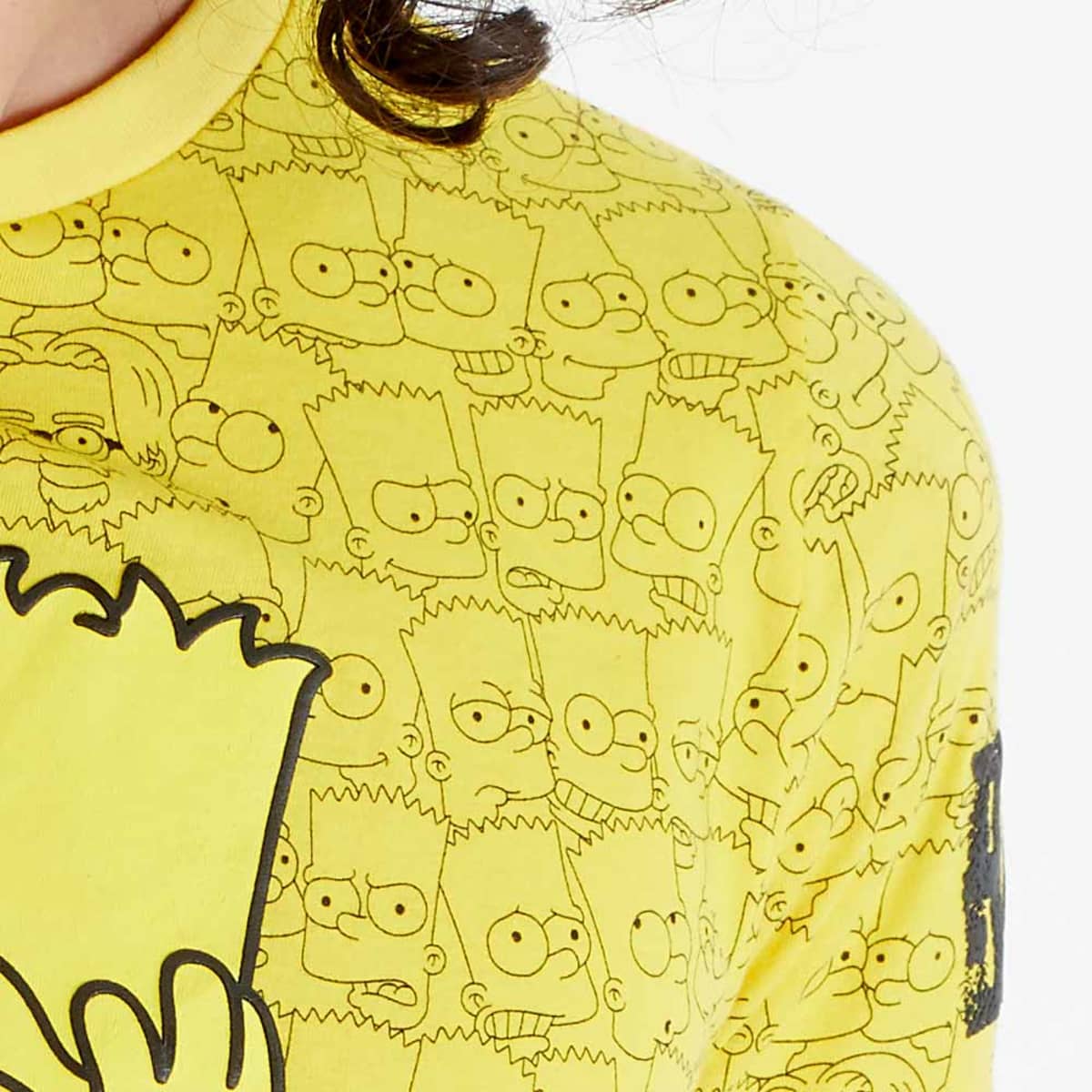 Playera para hombre de los Simpson, con múltiples impresiones de Bart Simpson, color amarillo, mod. 1011845