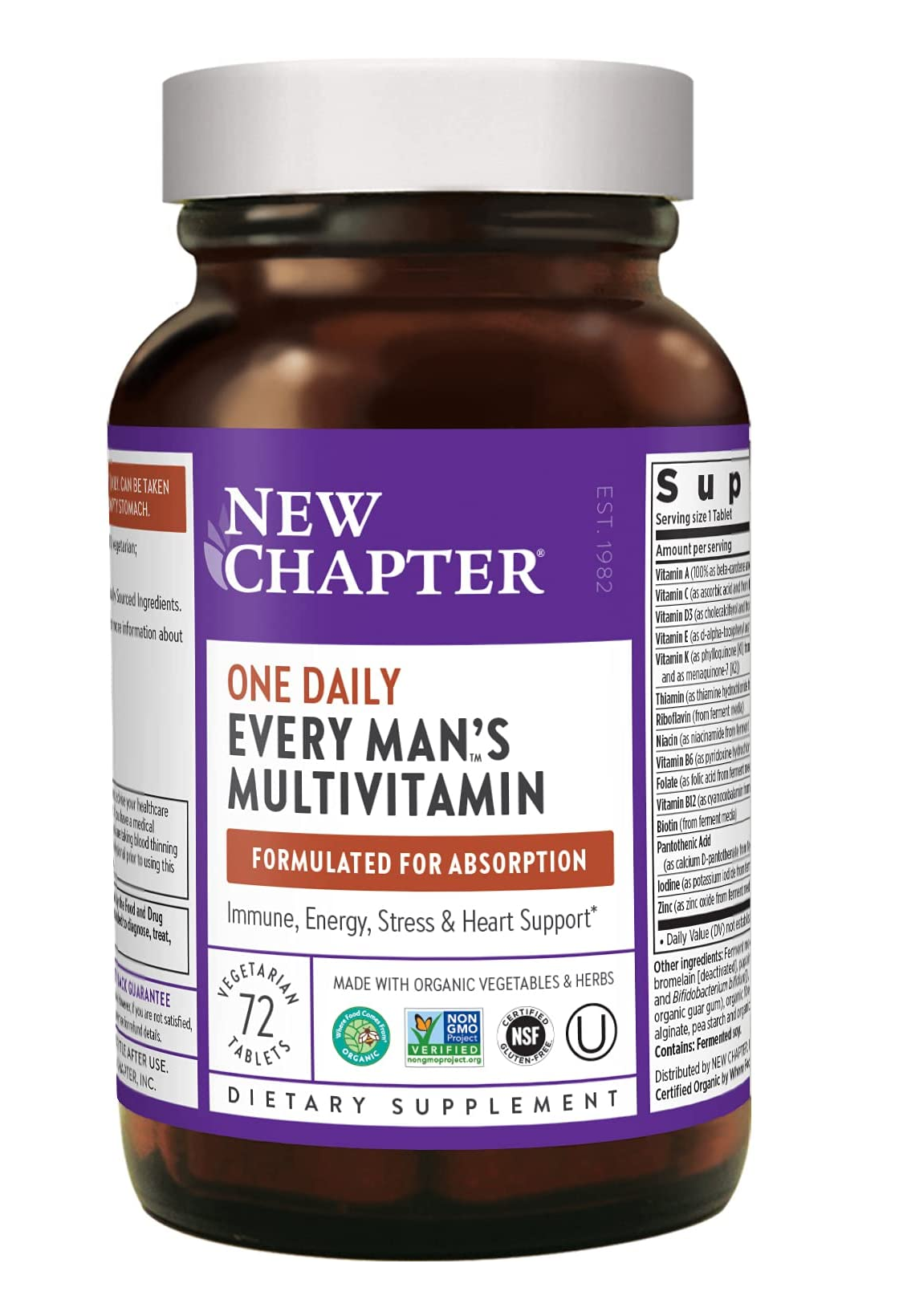 Multivitamina Sin gluten de 72 tabletas 4.96 Onzas