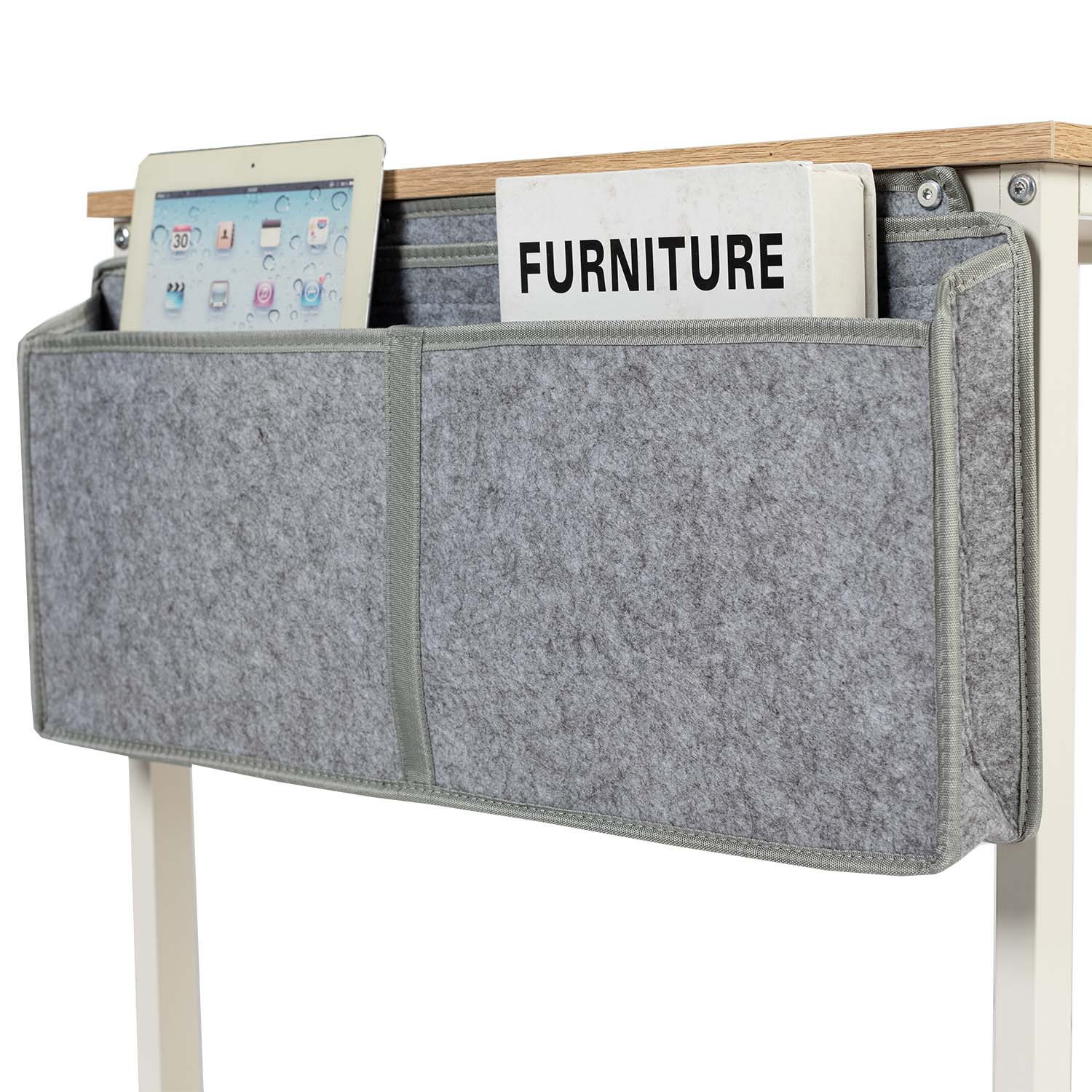 FurnitureR Escritorio De Computadora Con Gancho Para Bolsa De Tela ELMO