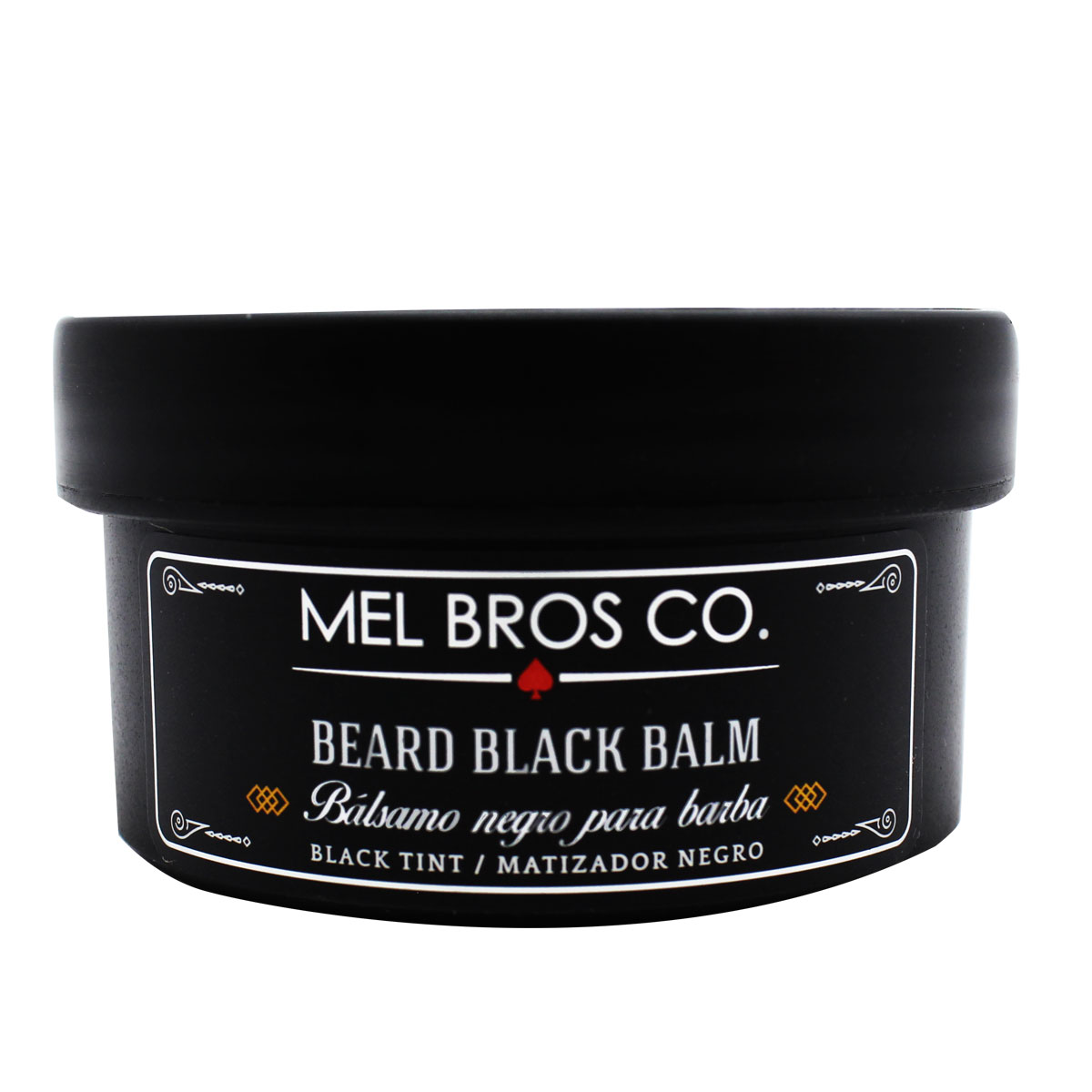 MEL BROS CO. - Beard Black Balm - Bálsamo negro para Teñir Barba y Bigote 2.7. Cubre canas, lavable, engrosa barba, fórmula europea.