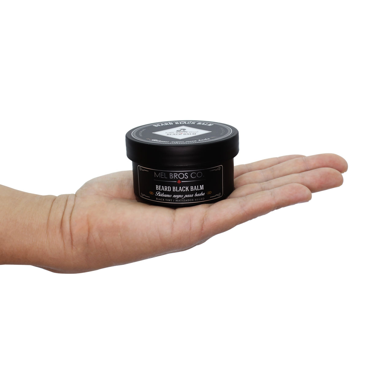 MEL BROS CO. - Beard Black Balm - Bálsamo negro para Teñir Barba y Bigote 2.7. Cubre canas, lavable, engrosa barba, fórmula europea.