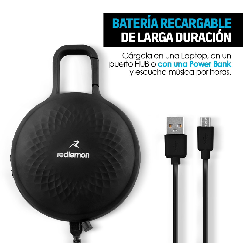 Bocina Bluetooth Para Exteriores Contra Agua Portátil Redlemon