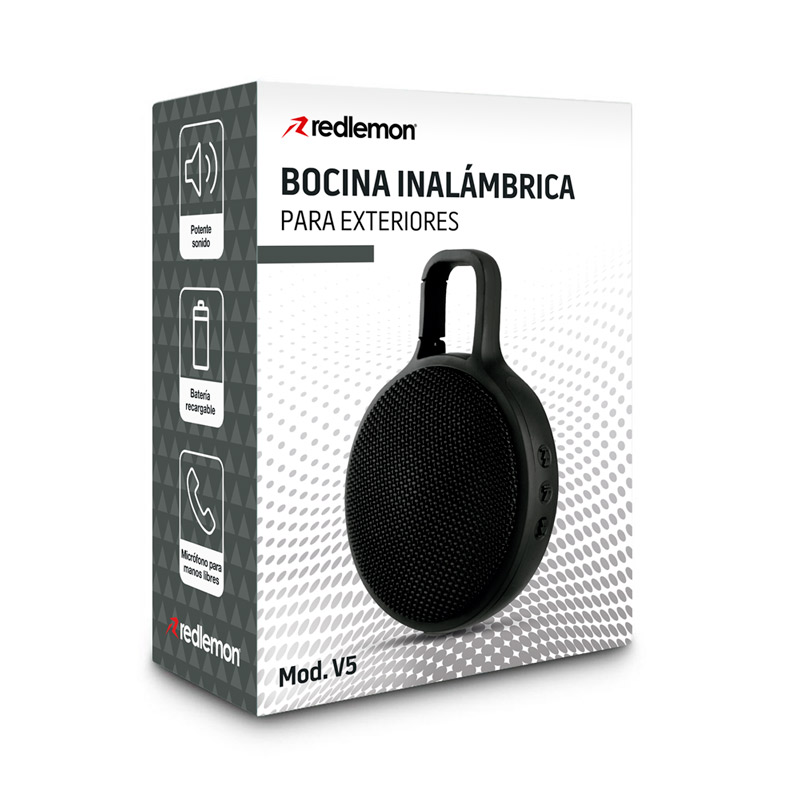 Bocina Bluetooth Para Exteriores Contra Agua Portátil Redlemon